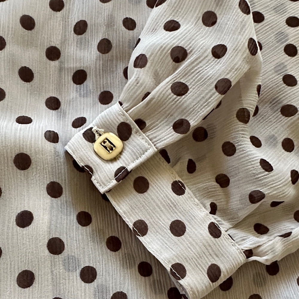 Polka Dot Ruffle Blouse - Picture 6 of 11
